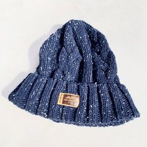KAVU knit navy speckled beanie hat